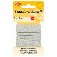 KLEIBER Elastik-Band Gummiband, 3 m x 5 mm, weiß rot