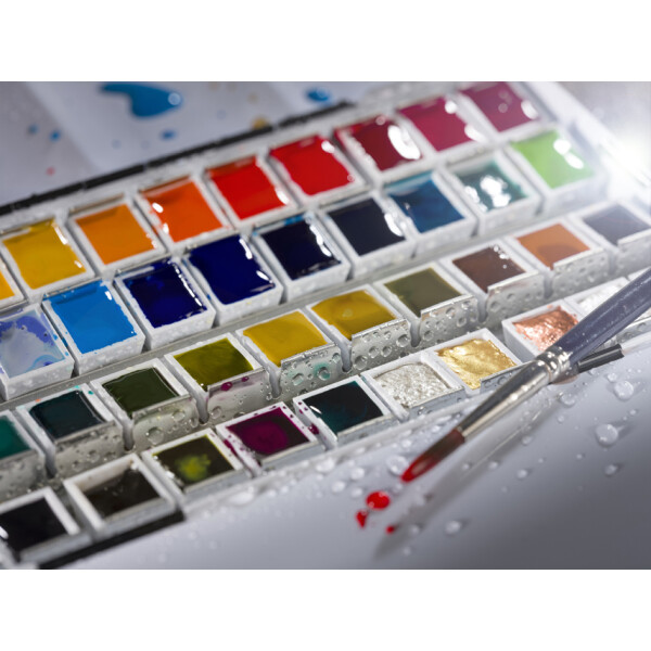 ROYAL TALENS Aquarellfarbe Van Gogh, 48er Set im Metall-Etui