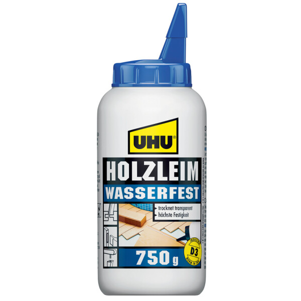 UHU Holzleim wasserfest D3, l&ouml;semittelfrei, 75 g Flasche