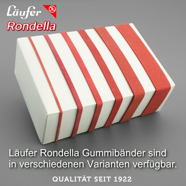 Läufer Gummibänder RONDELLA im Karton, 100 x 5 mm, 500 g