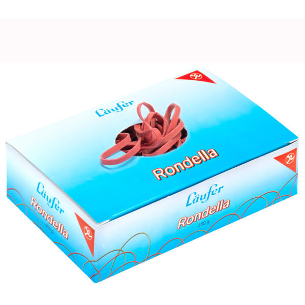Läufer Gummibänder RONDELLA im Karton, 130 x 10 mm, 1.000 g