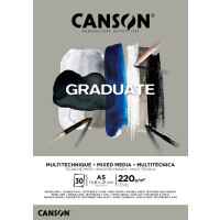 CANSON Studienblock GRADUATE MIXED MEDIA, grau, DIN A3