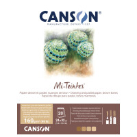 CANSON Zeichenpapier Mi-Teintes, im Block, 240 x 320 mm