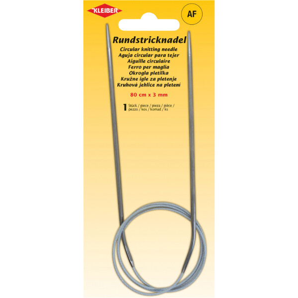 KLEIBER Rundstricknadel, 800 mm x 8,0 mm