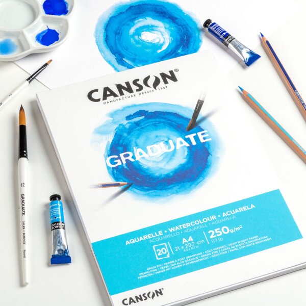 CANSON Studienblock GRADUATE AQUARELLE, DIN A5
