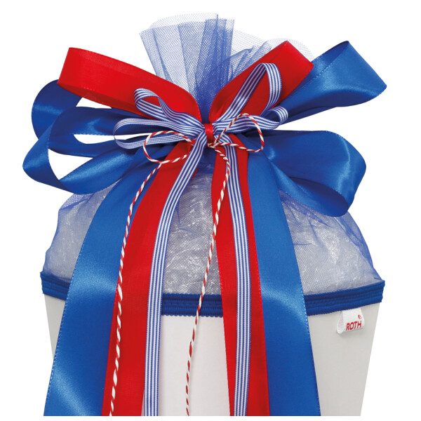 ROTH Schultütenschleife "Speed", weiß blau schwarz