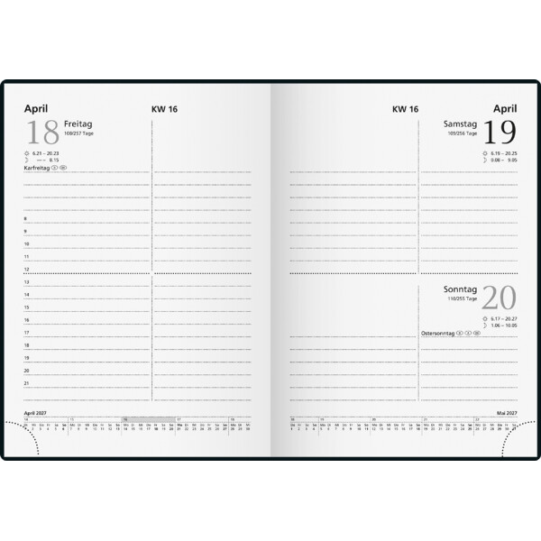 Glocken Taschenkalender, 2027, schwarz