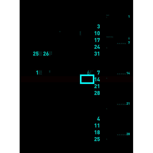 rido id&eacute; Wandkalender 3-Monatskalender Kombi Planer 3, 2027