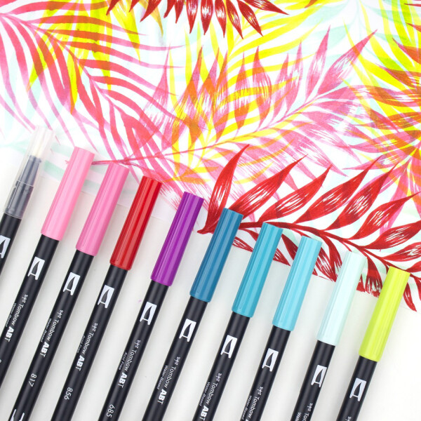 Tombow Doppelfasermaler "ABT DUAL BRUSH PEN", Primärfarben