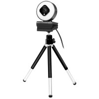 LogiLink Full-HD-USB-Webcam mit Dual-Mikrofon, schwarz