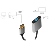 LogiLink DisplayPort - VGA Adapterkabel, 0,15 m