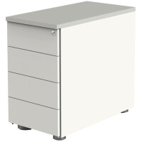 kerkmann Anstell-Container, 4 Schübe, weiß eiche