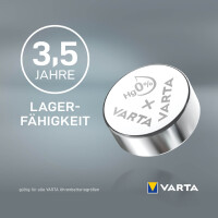 VARTA Silber-Oxid Uhrenzelle, V381 (SR55), 1,55 Volt