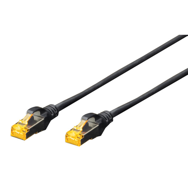 DIGITUS Patchkabel, Kat. 6A, S FTP, 0,5 m, schwarz, Set