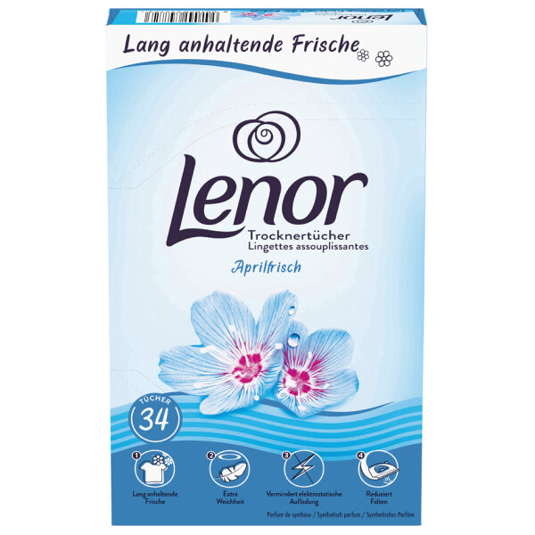 Lenor Trocknertücher "Aprilfrisch", 34 Stück