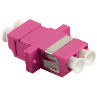 LogiLink LWL Kupplung, 2x LC-Duplex, Multimode, OM1 2, beige