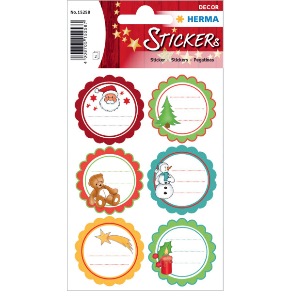 HERMA Weihnachts-Sticker DECOR "Weihnachtsbriefe", Widmung