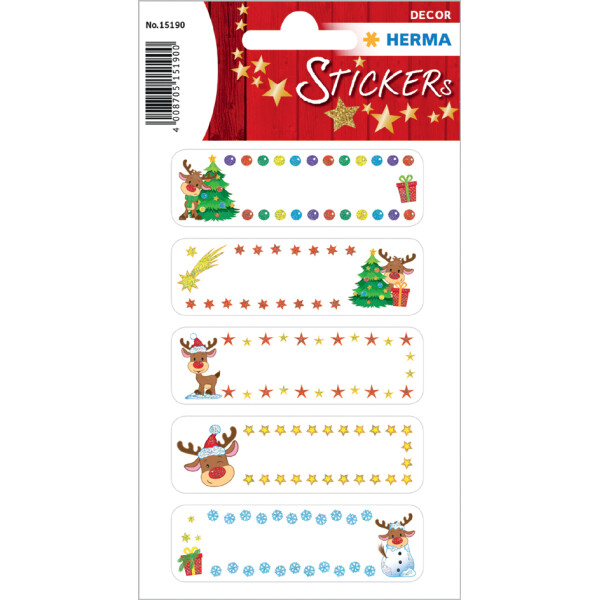HERMA Weihnachts-Sticker DECOR "Weihnachtsbriefe", Widmung