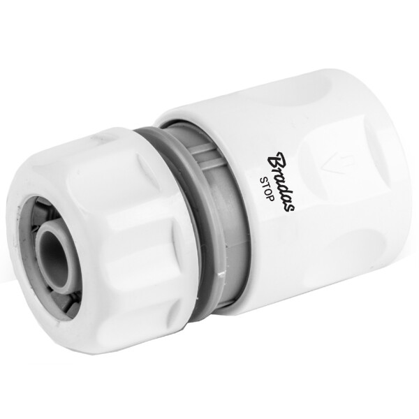 Bradas Schlauchkupplung WHITE LINE mit Wasserstopp, 1 2"