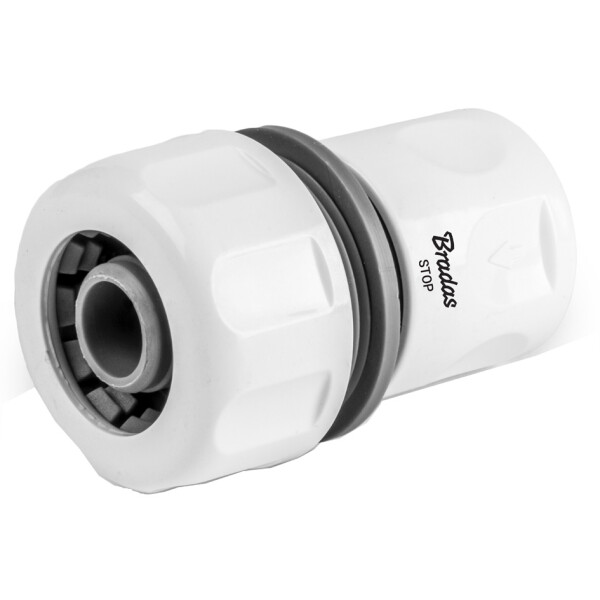 Bradas Schlauchkupplung WHITE LINE mit Wasserstopp, 1 2"