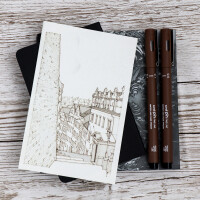 uni-ball Fineliner PIN PF "Calligraphy", 5er Set
