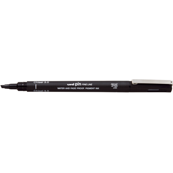 uni-ball Fineliner PIN Chisel 3.0, Keilspitze, schwarz