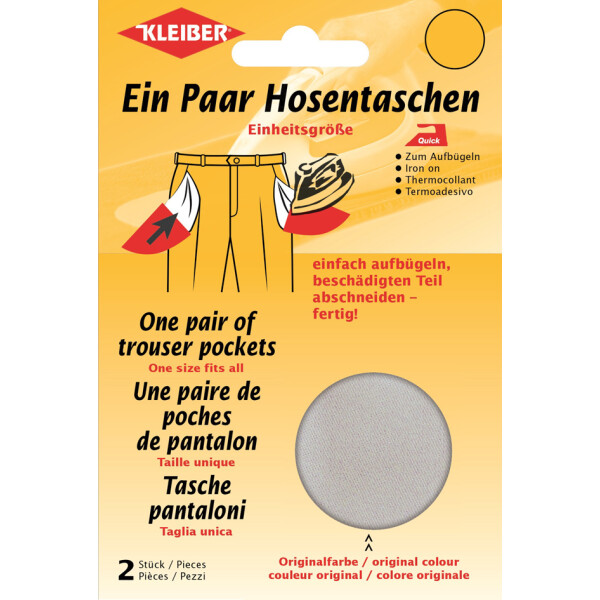 KLEIBER Quick-Ein-Paar-Hosentasche, weiß