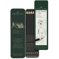 FABER-CASTELL Bleistift PITT GRAPHITE Matt, 6er Etui
