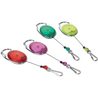 DURABLE Ausweishalter mit Jojo, oval, dunkelblau