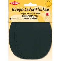 KLEIBER Nappa-Lederflecken oval, 100 x 125 mm, schwarz