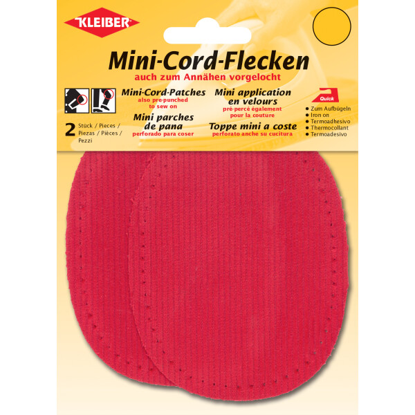 KLEIBER Mini-Cord-Flecken, 110 x 85 mm, blau