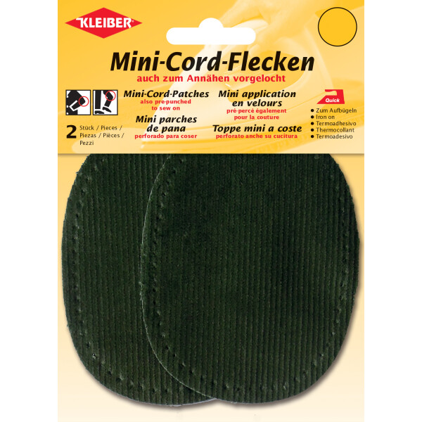 KLEIBER Mini-Cord-Flecken, 110 x 85 mm, blau
