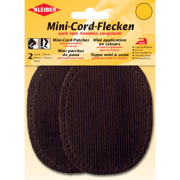 KLEIBER Mini-Cord-Flecken, 110 x 85 mm, blau