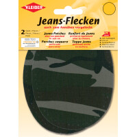 KLEIBER Jeans-Bügelflecken oval, 130 x 100 mm, military