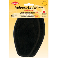 KLEIBER Velour-Leder-Imitat, 95 x 185 mm, dunkelbraun