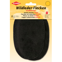 KLEIBER Wildleder-Aufnähflecken, 100 x 155 mm, schwarz