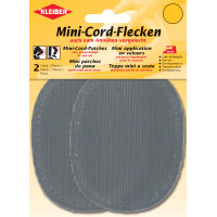 KLEIBER Mini-Cord-Flecken, 110 x 85 mm, hellgrau