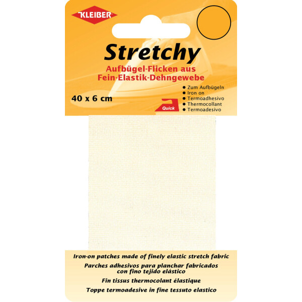KLEIBER Stretchy-Bügel-Flicken, 400 x 60 mm, weiß