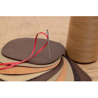 KLEIBER Nappa-Lederflecken oval, 100 x 125 mm, dunkelbraun