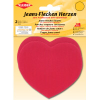 KLEIBER Jeans-Flecken Herzen, 85 x 105 mm , rot