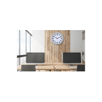 MAUL Wanduhr Funkuhr MAULstep, Durchmesser: 400 mm, silber