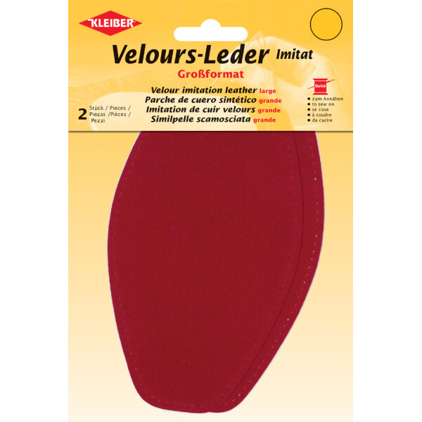 KLEIBER Velour-Leder-Imitat, 95 x 185 mm, taupe