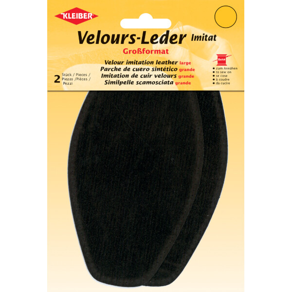 KLEIBER Velour-Leder-Imitat, 95 x 185 mm, taupe