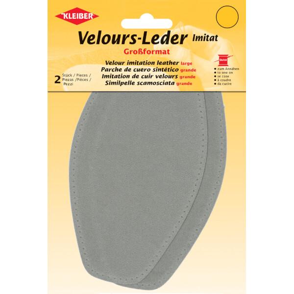 KLEIBER Velour-Leder-Imitat, 95 x 185 mm, taupe