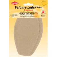 KLEIBER Velour-Leder-Imitat, 95 x 185 mm, taupe