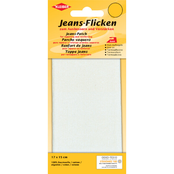 KLEIBER Jeans-Bügelflicken, 170 x 150 mm, hellblau