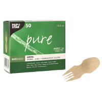 PAPSTAR Fingerfood-Göffel "pure", 85 mm,...