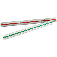 WEDO Dreikant-Maßstab Architekt, aus Aluminium, silber