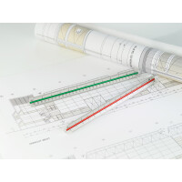 WEDO Dreikant-Maßstab Architekt, aus Aluminium, silber