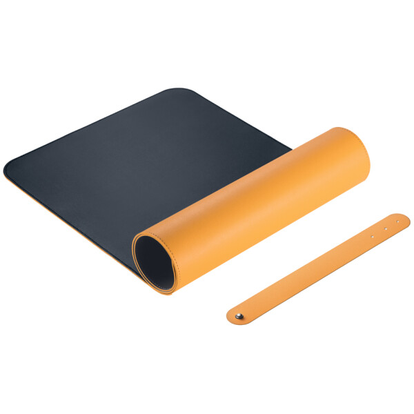sigel Schreibunterlage, Lederimitat, rollbar, gelb grau